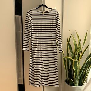 J. Crew Striped Midi Dress Size 10